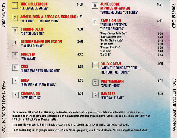 Various - Warm Aanbevolen Uit ** Jaar Top ** (CD) Compact Disc Goede Staat