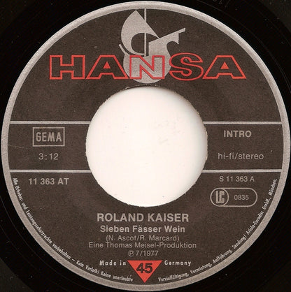 Roland Kaiser - Sieben Fässer Wein