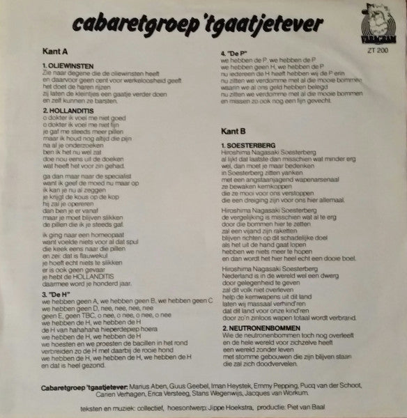 Cabaretgroep 'tgaatjetever - Oliewinsten 34192 Vinyl Singles Goede Staat