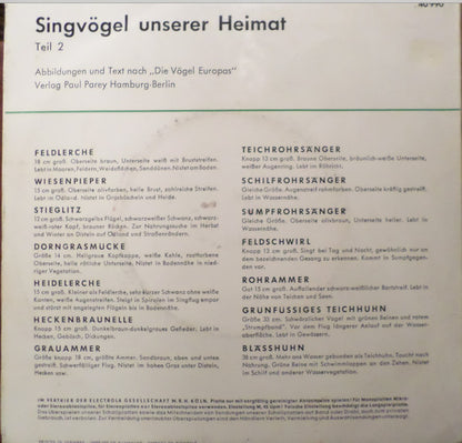 No Artist - Singvögel Unserer Heimat - Teil 2 36982 Vinyl Singles Goede Staat