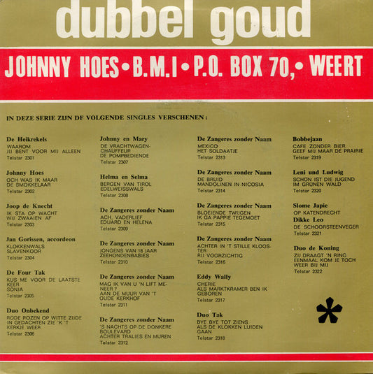 Zangeres Zonder Naam - Jongens Van 18 Jaar Vinyl Singles Vinyl Zeer Goed / Hoesje Goed "VINYLSINGLES.NL"