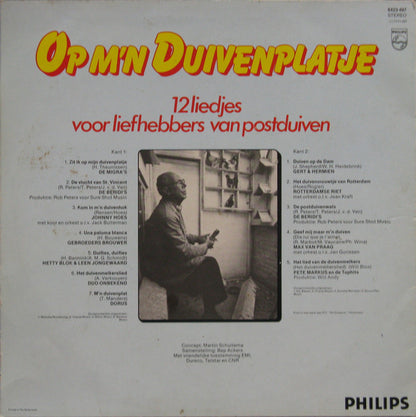 Various - Op M'n Duivenplatje - 12 Liedjes Voor Liefhebbers Van Postduiven (LP) Vinyl LP Vinyl Goed / Hoes Sticker