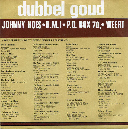 Limburger - Schneewalzer Vinyl Singles Vinyl Zeer Goed / Hoesje Goed "VINYLSINGLES.NL"