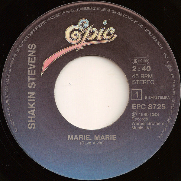 Shakin' Stevens - Marie, Marie 38496 Vinyl Singles VINYLSINGLES.NL