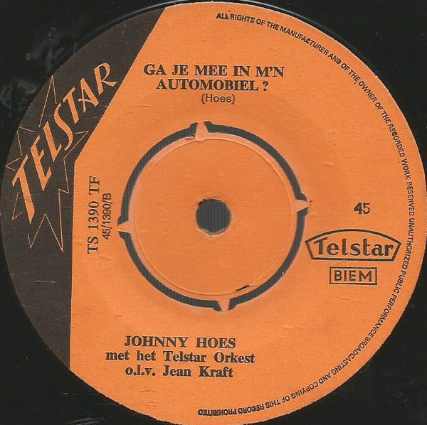 Johnny Hoes - Had Ik Maar Naar Moeder Geluisterd Vinyl Singles Vinyl Goed / Hoes Generic