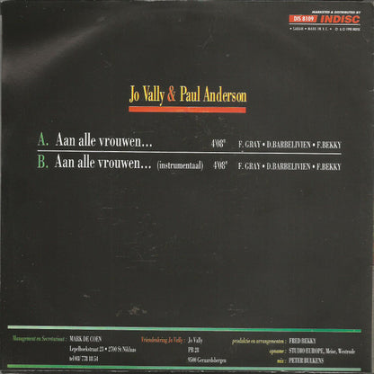 Jo Vally & Paul Anderson  - Aan Alle Vrouwen 37247 Vinyl Singles Goede Staat