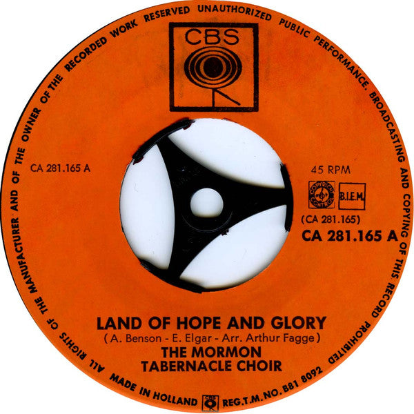 Mormon Tabernacle Choir - Land Of Hope And Glory 17125 Vinyl Singles VINYLSINGLES.NL