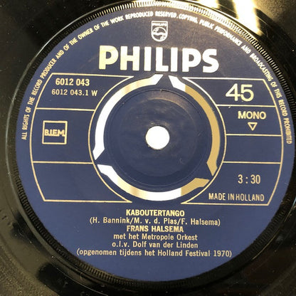 Frans Halsema - Kaboutertango Vinyl Singles Vinyl Goed / Hoes Generic