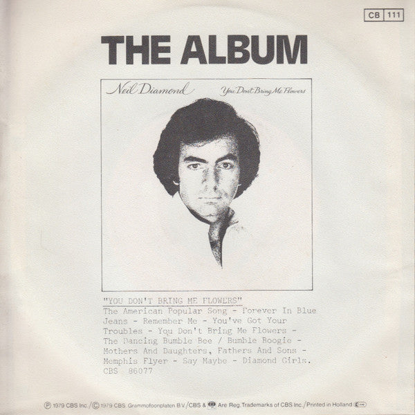 Neil Diamond - The American Popular Song Vinyl Singles Vinyl Very Good (VG) <br> Hoes Good Plus (G+)