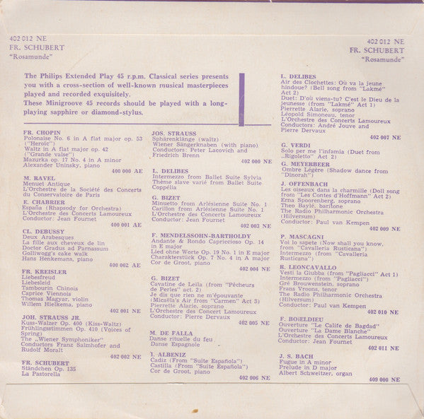 Fr. Schubert, The Residency Orchestra (The Hague), Willem Van Otterloo – Entr'Acte Music No. 3