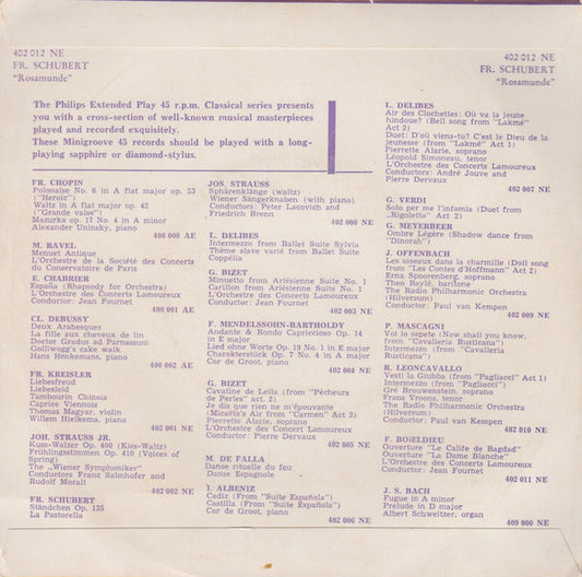 Fr. Schubert, The Residency Orchestra (The Hague), Willem Van Otterloo – Entr'Acte Music No. 3