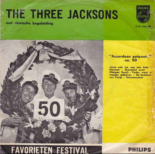 3 Jacksons - Accordeon Potpourri No. 50 Vinyl Singles Vinyl Zeer Goed / Hoesje Goed "VINYLSINGLES.NL"