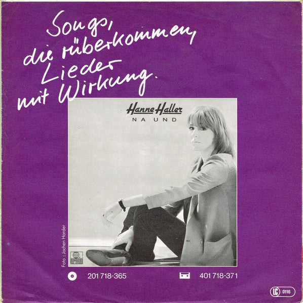 Hanne Haller - Samstag Abend Vinyl Singles Vinyl Very Good (VG) <br> Hoes Good Plus (G+)