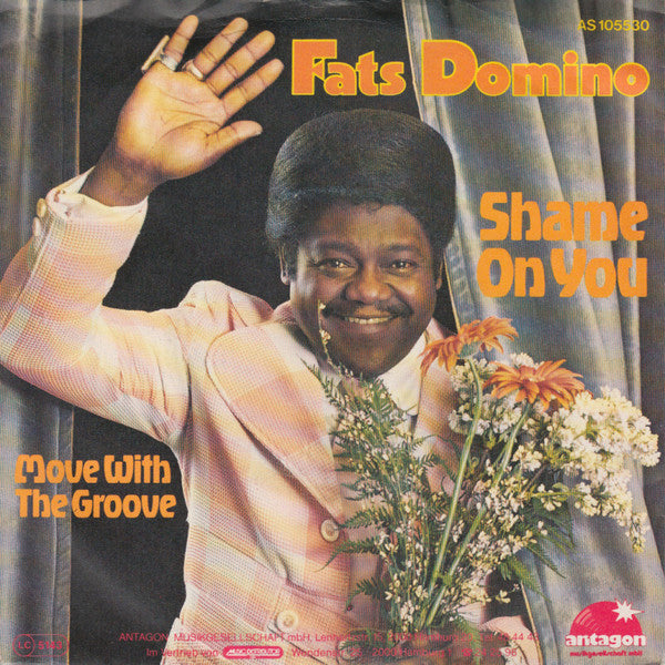 Fats Domino - Shame On You Vinyl Singles Vinyl Very Good (VG) <br> Hoes Good Plus (G+)