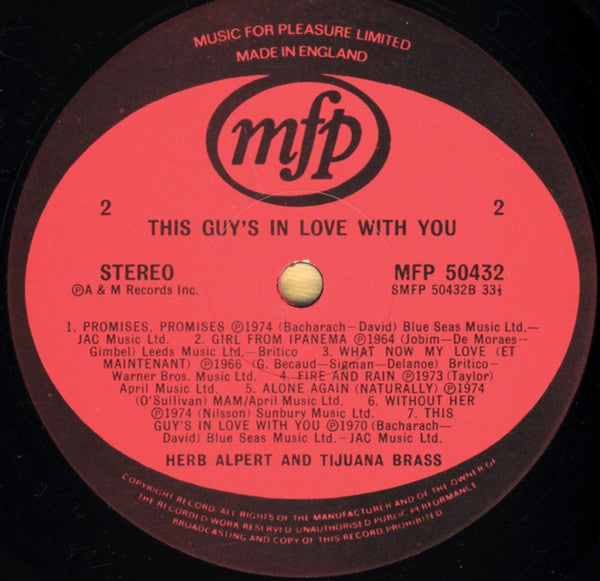 Herb Alpert & The Tijuana Brass - This Guy's In Love With You (LP)