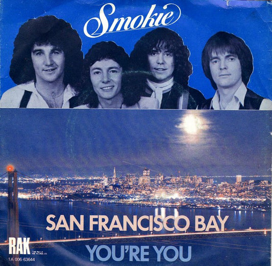 Smokie - San Francisco Bay Vinyl Singles Vinyl Very Good (VG) <br> Hoes Good Plus (G+)
