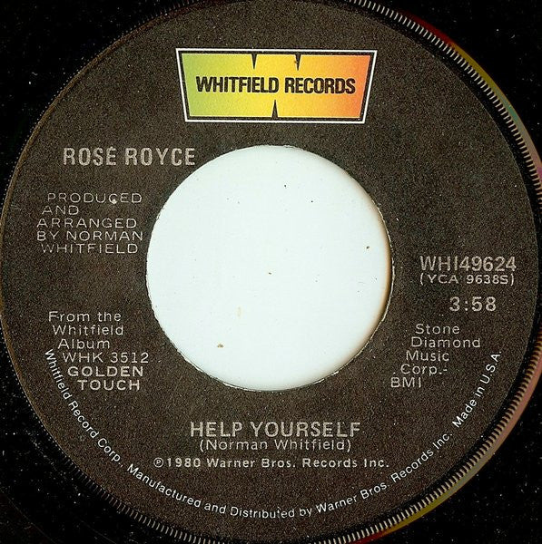 Rose Royce - Help Yourself Vinyl Singles Vinyl Zeer Goed / Hoesje Generic "VINYLSINGLES.NL"