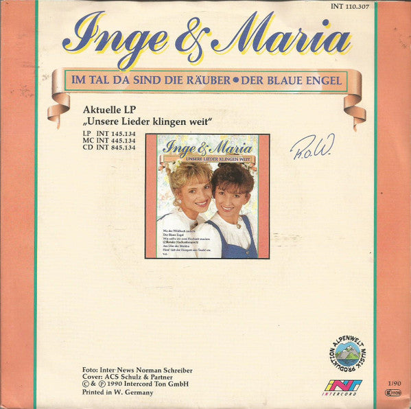 Inge & Maria - Im Tal Da Sind Die Räuber 36036 Vinyl Singles Zeer Goede Staat
