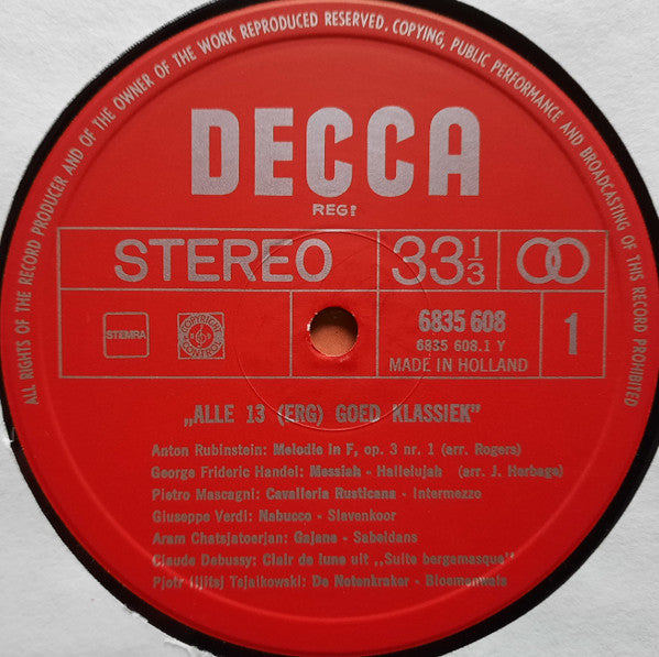 Various - Alle 13 (Erg) Goed Klassiek (LP) 49856