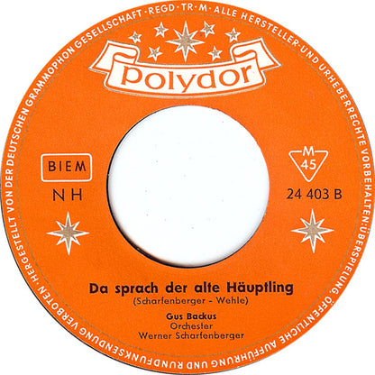 Gus Backus - Wooden Heart »Muß I Denn Zum Städtele Hinaus« Vinyl Singles Vinyl Goed / Hoes Generic