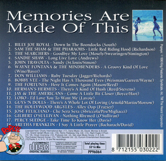 Various - Memories Are Made Of This (CD) Compact Disc Goede Staat "VINYLSINGLES.NL"