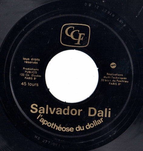 Salvador Dalí - L'Apothéose Du Dollar Racontée Par Salvador Dali (Flexi-disc) Vinyl Singles Vinyl Zeer Goed / Hoesje Goed "VINYLSINGLES.NL"