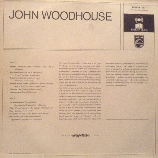 John Woodhouse - Melodia (LP) Vinyl LP Vinyl Very Good (VG) <br> Hoes Good Plus (G+)