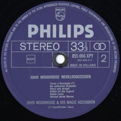 John Woodhouse En Kunstfluiter Gerry - John Woodhouse Wereldsuccessen (LP) 40770 Vinyl LP VINYLSINGELS.NL