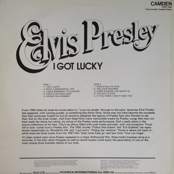 Elvis Presley - I Got Lucky (LP) 51222 Vinyl LP Goede Staat