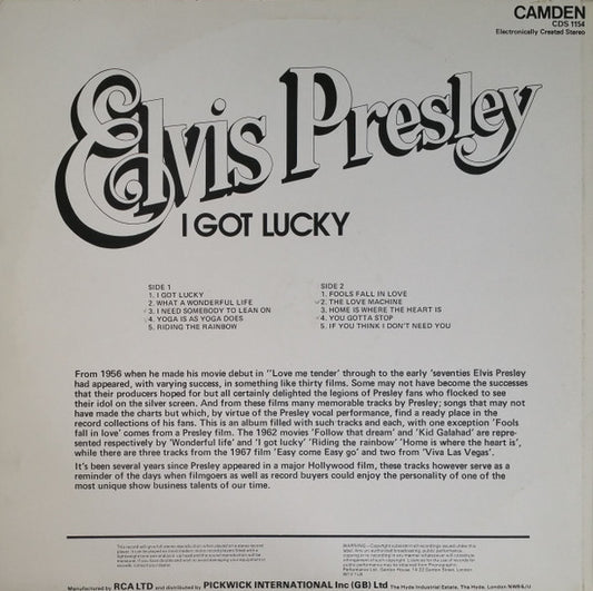 Elvis Presley - I Got Lucky (LP)