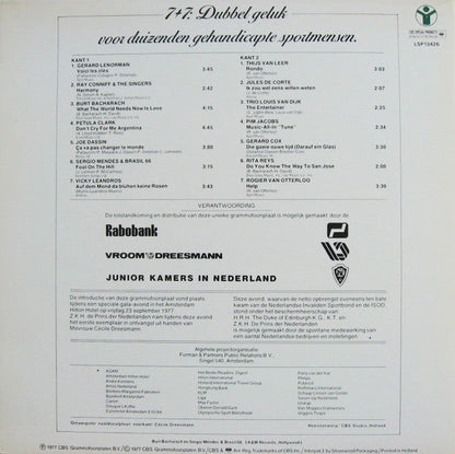 Various - *+*: Dubbel Geluk Voor Duizenden Gehandicapte Sportmensen (LP) Vinyl LP Vinyl Very Good (VG) <br> Hoes Good Plus (G+)