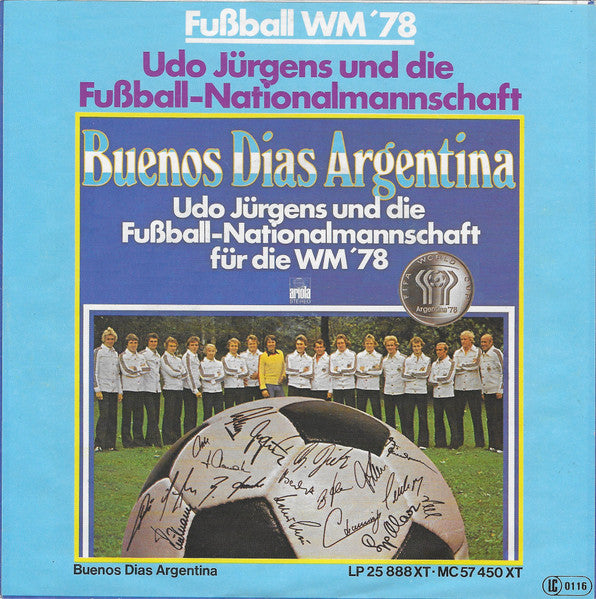 Udo Jürgens - Buenos Dias Argentina Vinyl Singles Vinyl Very Good (VG) <br> Hoes Good Plus (G+)