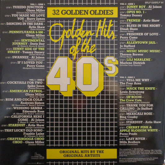 Various - Golden Hits Of The **s (LP) Vinyl LP Dubbel Vinyl Zeer Goed / Hoesje Goed "VINYLSINGLES.NL"