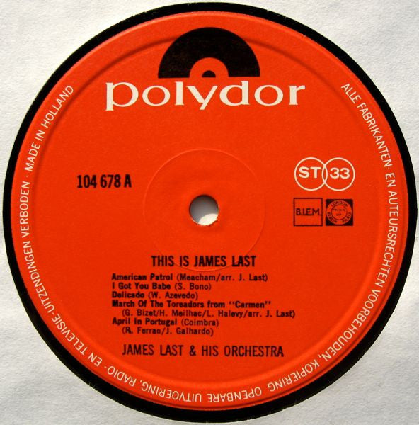 James Last - This Is James Last (LP) 40797 Vinyl LP VINYLSINGELS.NL