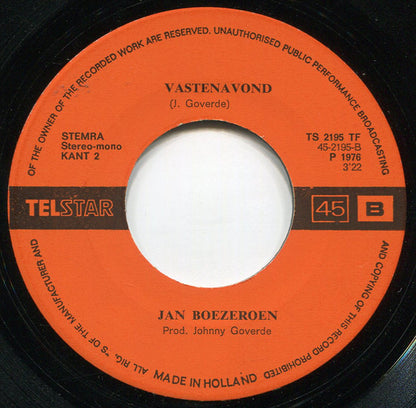 Jan Boezeroen - Gadverpielekes! Vinyl Singles Vinyl Very Good (VG) <br> Hoes Good Plus (G+)