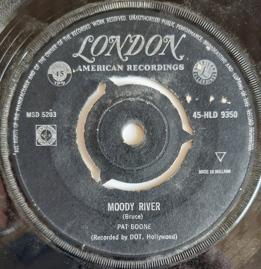 Pat Boone - Moody River Vinyl Singles Vinyl (VG) <br> Hoes Generic