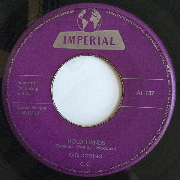 Fats Domino - You Win Again Vinyl Singles Vinyl Very Good (VG) <br> Hoes Generic