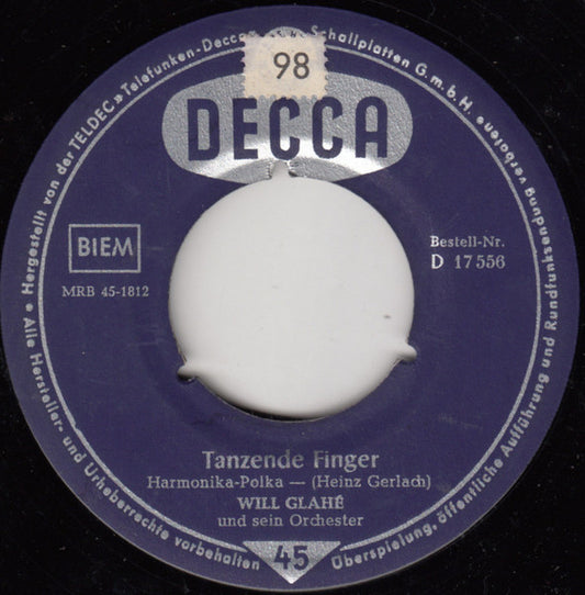 Will Glahé Und Sein Orchester - Schabernack Vinyl Singles Vinyl Zeer Goed / Hoesje Generic "VINYLSINGLES.NL"
