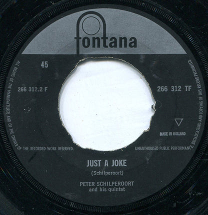 Peter Schilperoort Quintet - Just A Joke Vinyl Singles Vinyl Very Good (VG) <br> Hoes Generic