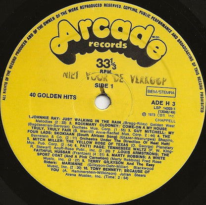 Various - ** Golden Hits (LP) Vinyl LP Vinyl Very Good (VG) <br> Hoes Good Plus (G+)