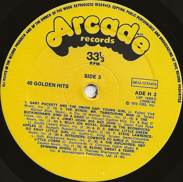 Various - ** Golden Hits (LP) Vinyl LP Vinyl Very Good (VG) <br> Hoes Good Plus (G+)