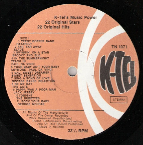 Various - K-Tel's Music Power (LP) 51126 Vinyl LP Vinyl Zeer Goed / Hoesje Goed "VINYLSINGLES.NL"