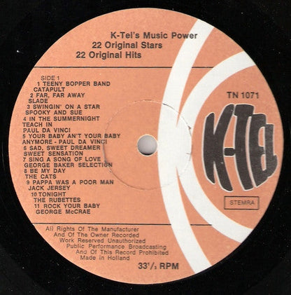 Various - K-Tel's Music Power (LP) 52447