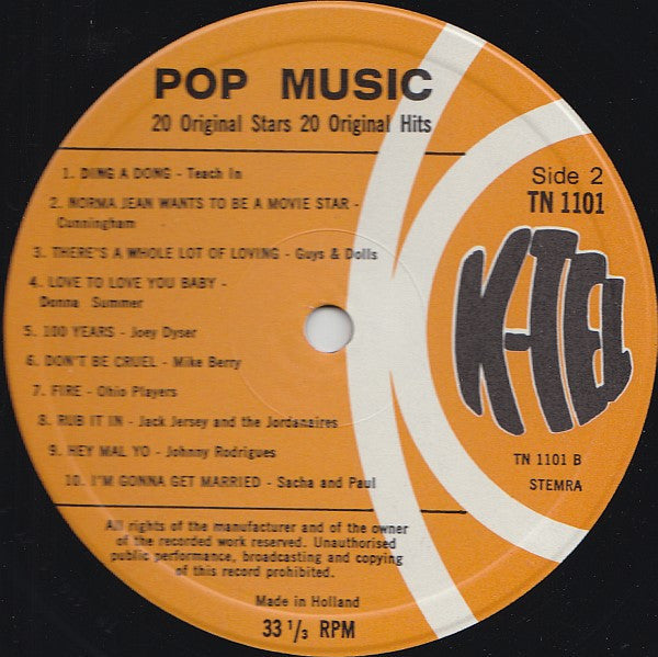 Various - K-Tel's Pop Music (LP) 49229