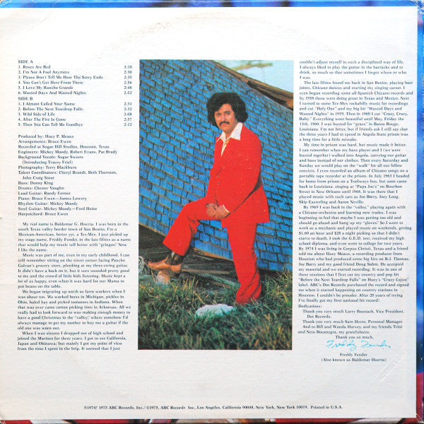 Freddy Fender - Before The Next Teardrop Falls (LP) 41012 Vinyl LP VINYLSINGELS.NL