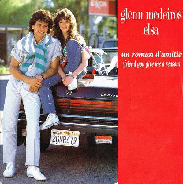 Glenn Medeiros En Duo Avec Elsa - Un Roman D'amitié Vinyl Singles Vinyl Very Good (VG) <br> Hoes Good Plus (G+)
