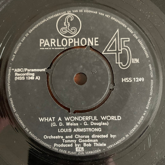Louis Armstrong - What A Wonderful World 17190 Vinyl Singles VINYLSINGLES.NL