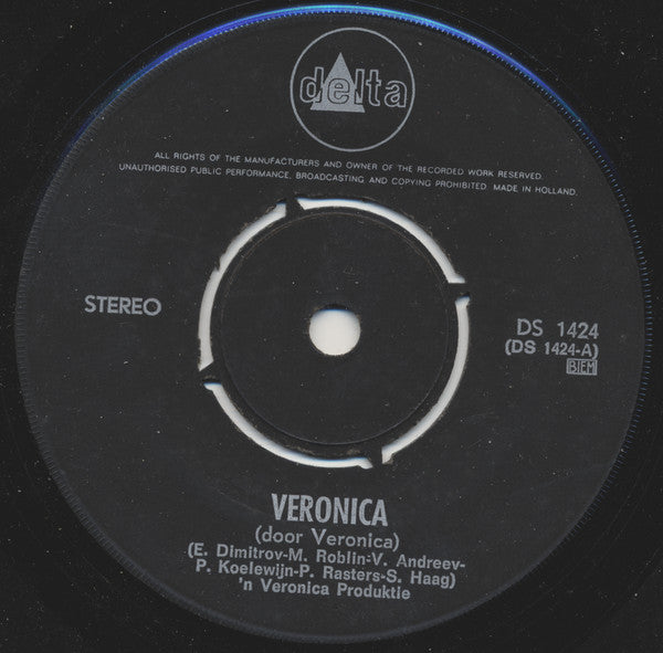 Radio Veronica - Veronica (Door Veronica) Vinyl Singles Vinyl Very Good (VG) <br> Hoes Generic