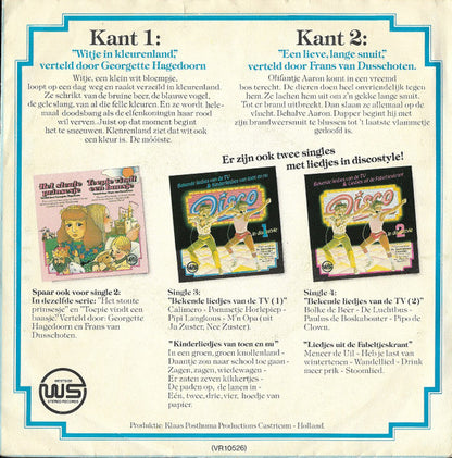 Georgette Hagedoorn / Frans van Dusschoten - Witje In Kleurenland Vinyl Singles Vinyl Very Good (VG) <br> Hoes Good Plus (G+)