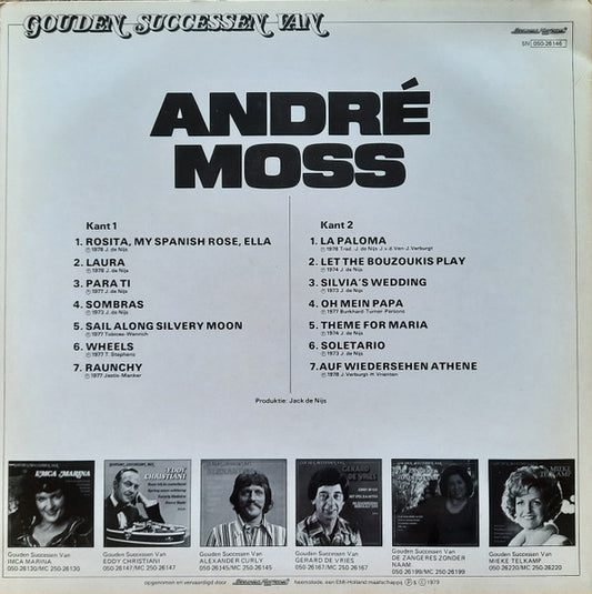 André Moss - Gouden Successen Van André Moss (LP) Vinyl LP Vinyl Zeer Goed / Hoesje Goed "VINYLSINGLES.NL"